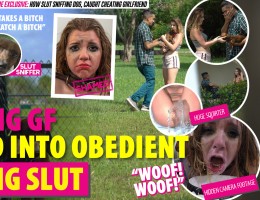 Collared Bitch Exposed Although she seems like a typical sweet young girl she\'s actually a huge nasty slut and her ex intends to prove it. Using a dog as bait undercover stud Bruno quickly manages to get her digits when he spots her at a local park. Soon