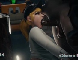 FNAF Security Breach Vanessa Sucked and Fucked in a Office at a